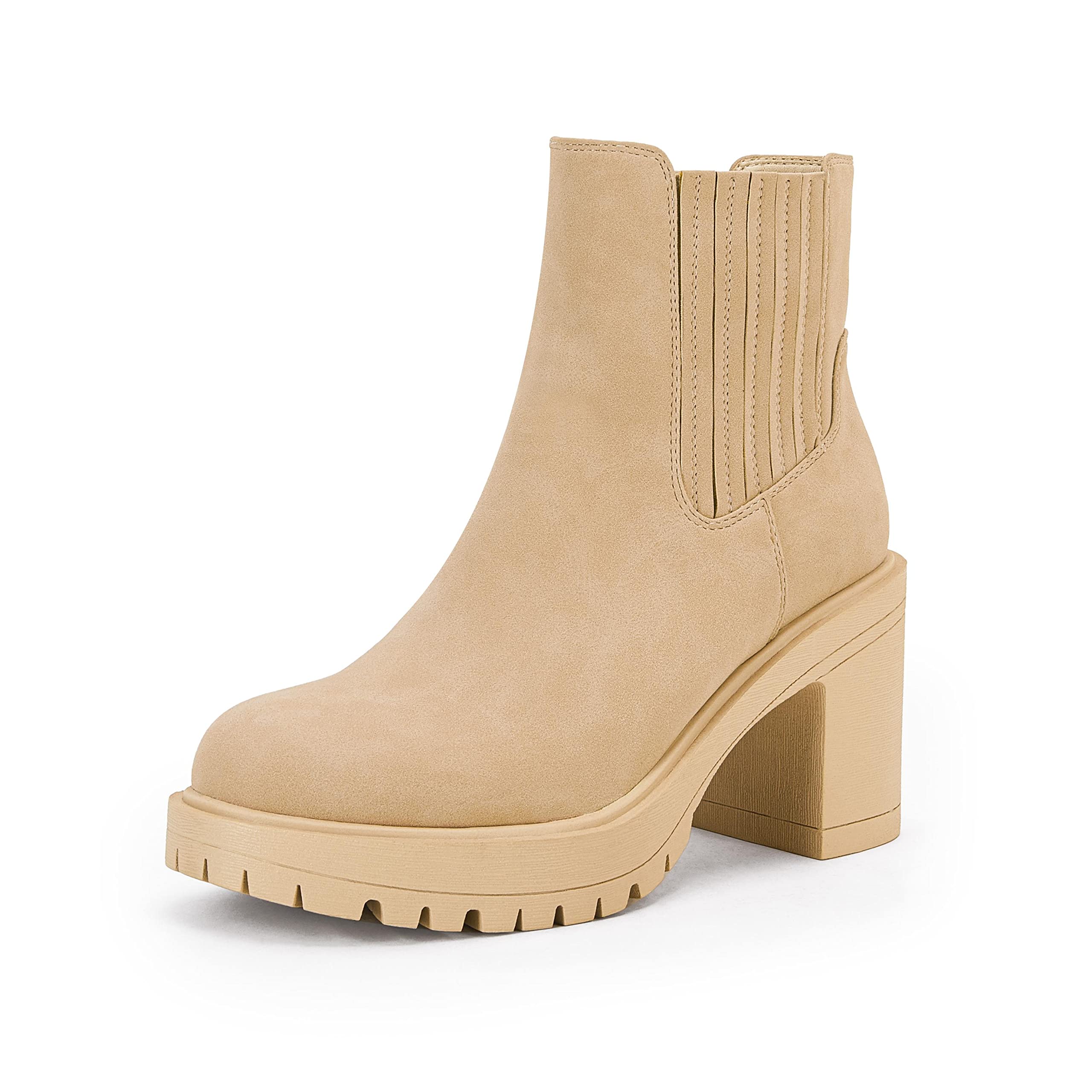 Ruanyu Women's Chunky Block Heel Ankle Boots